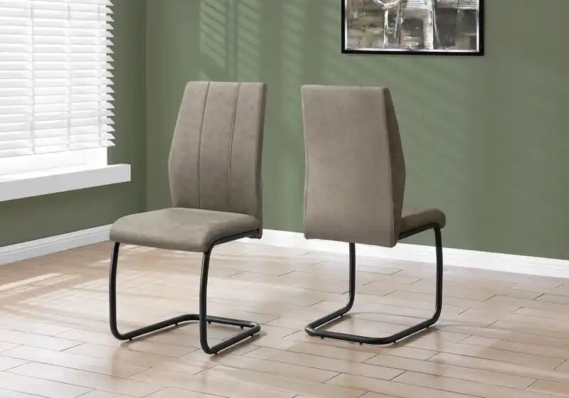 Chaise de salle à manger moderne avec revêtement en cuir végétalien – Style contemporain, cadre robuste