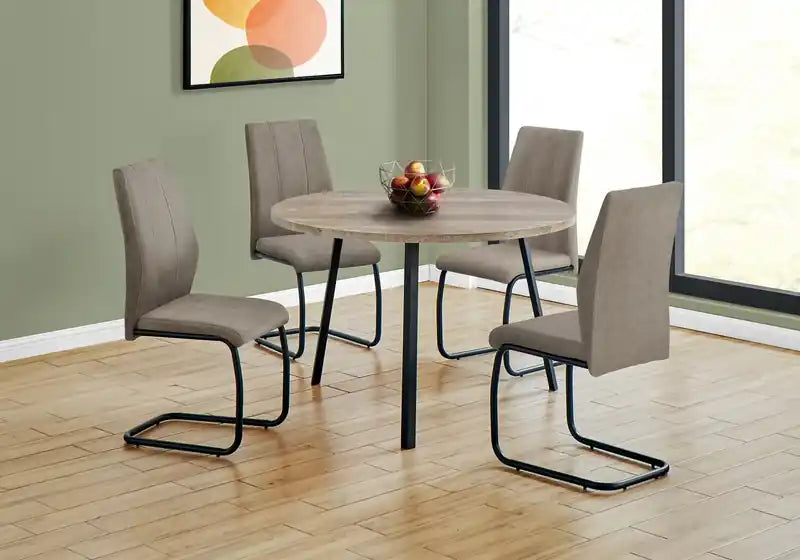 Chaise de salle à manger moderne avec revêtement en cuir végétalien – Style contemporain, cadre robuste