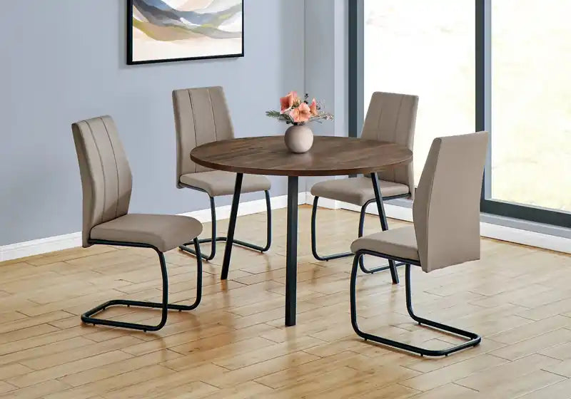 Chaise de salle à manger moderne avec revêtement en cuir végétalien – Style contemporain, cadre robuste
