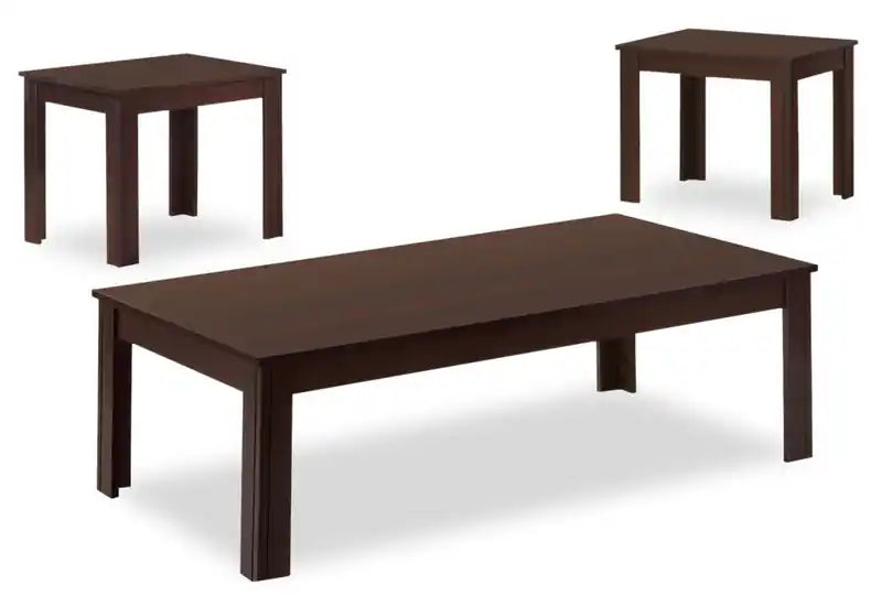 Kiana 44 Modern 3-Pack Coffee + 2 End Tables