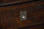 Table basse rustique Konagrove 48 avec rangement et roulettes - Bois marron foncé