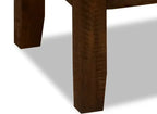 Table basse rustique Konagrove 48 avec rangement et roulettes - Bois marron foncé