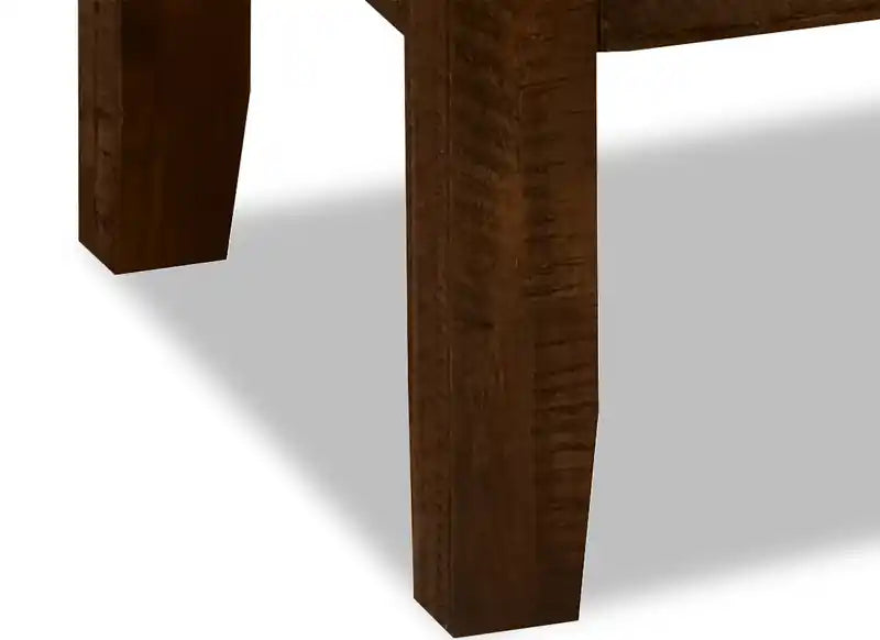 Table basse rustique Konagrove 48 avec rangement et roulettes - Bois marron foncé