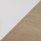 Table basse traditionnelle de 23,25" avec tiroirs de rangement et étagère – Blanc et chêne noyer