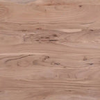 Table de salle à manger 152 cm en bois d'acacia massif (Live Edge) avec pieds métalliques angulaires – 6 places, style contemporain