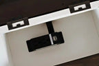 Table d'appoint rustique motorisée 16" avec 3 tiroirs et port USB – Blanc et pin recyclé