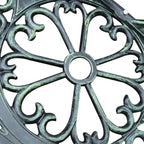 Banc de jardin extérieur de 40 po en fonte d'aluminium de style antique – Siège de patio léger et durable