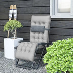 Chaise longue inclinable pliante Outsunny zéro gravité rembourrée