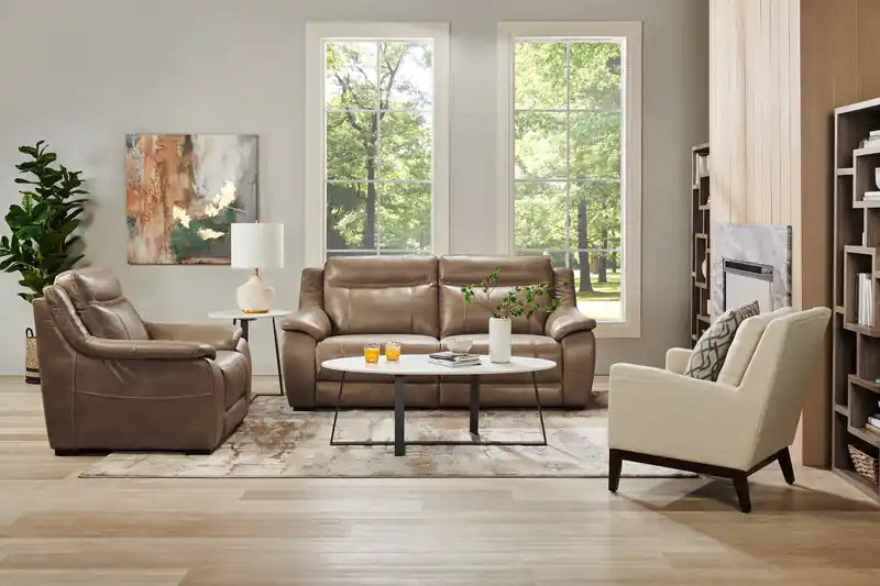 Table d'appoint ovale moderne Nico 56 cm Kort & Co. – Plateau en pierre frittée blanche, pieds en métal gris foncé, résistant aux rayures et aux taches