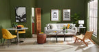 Table d'appoint ovale moderne Nico 56 cm Kort & Co. – Plateau en pierre frittée blanche, pieds en métal gris foncé, résistant aux rayures et aux taches