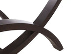 Table d'appoint ronde moderne en verre de 24 po avec pieds arqués espresso – Style contemporain