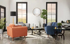 Table d'appoint ronde moderne en verre de 24 po avec pieds arqués espresso – Style contemporain