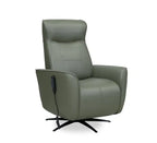 Fauteuil inclinable massant électrique en cuir véritable 31 po avec siège chauffant, appui-tête électrique et gravité zéro