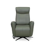 Fauteuil inclinable massant électrique en cuir véritable 31 po avec siège chauffant, appui-tête électrique et gravité zéro