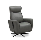 Fauteuil inclinable massant électrique en cuir véritable 31 po avec siège chauffant, appui-tête électrique et gravité zéro