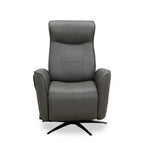 Fauteuil inclinable massant électrique en cuir véritable 31 po avec siège chauffant, appui-tête électrique et gravité zéro