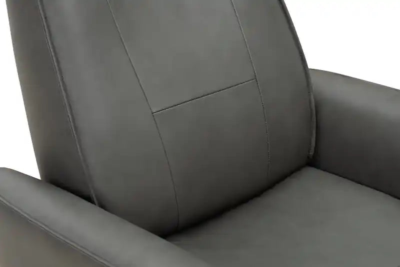 Fauteuil inclinable massant électrique en cuir véritable 31 po avec siège chauffant, appui-tête électrique et gravité zéro