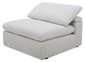 Sky Modular 44 Fabric Armless Power Reclining Chair with Feather Down Cushions - Nathan Wheat