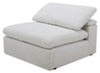 Sky Modular 44 Fabric Armless Power Reclining Chair with Feather Down Cushions - Nathan Wheat