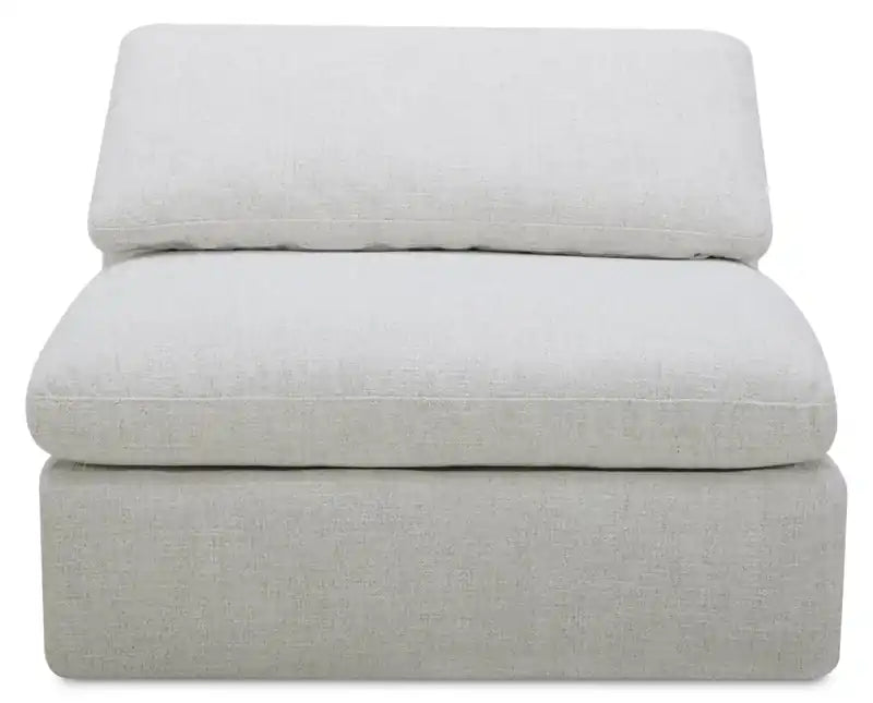 Fauteuil inclinable électrique sans accoudoirs Sky Modular 44 en tissu avec coussins en plumes et duvet - Nathan Wheat