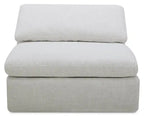 Fauteuil inclinable électrique sans accoudoirs Sky Modular 44 en tissu avec coussins en plumes et duvet - Nathan Wheat