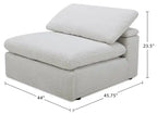 Fauteuil inclinable électrique sans accoudoirs Sky Modular 44 en tissu avec coussins en plumes et duvet - Nathan Wheat