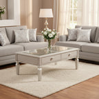 Tyra 48 Glam Coffee Table with Storage - Champagne