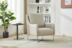 Fauteuil d'appoint en similicuir Vine 34.6 avec pieds en métal