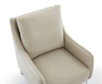 Fauteuil d'appoint en similicuir Vine 34.6 avec pieds en métal