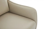 Fauteuil d'appoint en similicuir Vine 34.6 avec pieds en métal