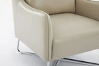 Fauteuil d'appoint en similicuir Vine 34.6 avec pieds en métal