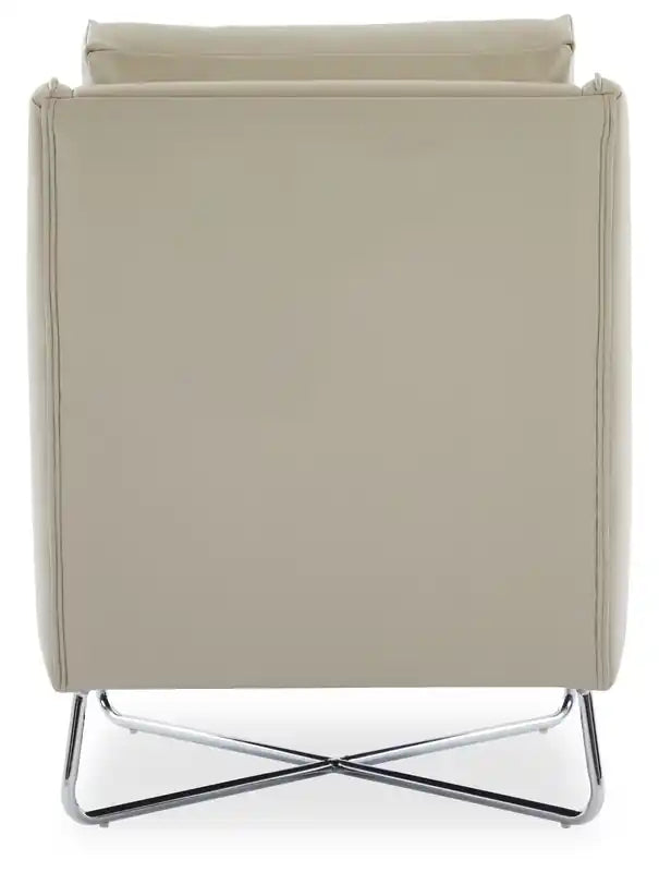 Fauteuil d'appoint en similicuir Vine 34.6 avec pieds en métal