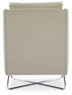 Fauteuil d'appoint en similicuir Vine 34.6 avec pieds en métal